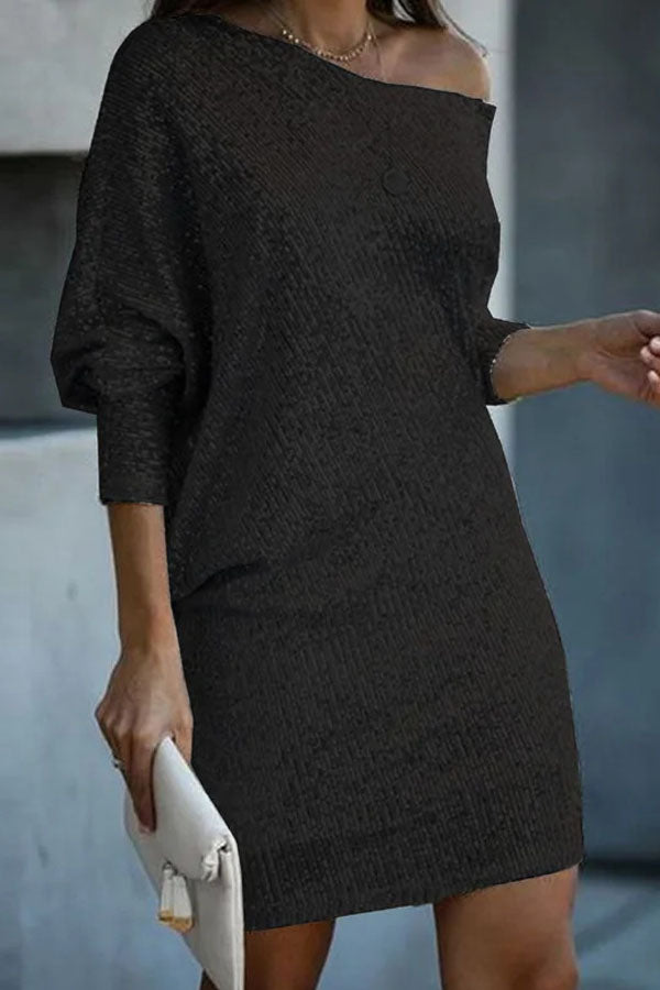 2025 wish skirt oblique shoulder bead dress