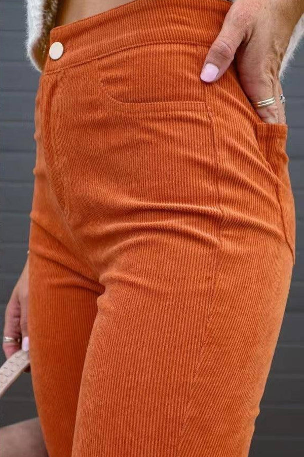 Autumn Winter Corduroy Flared Pants
