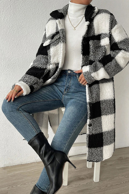 Plush Plaid Jacket