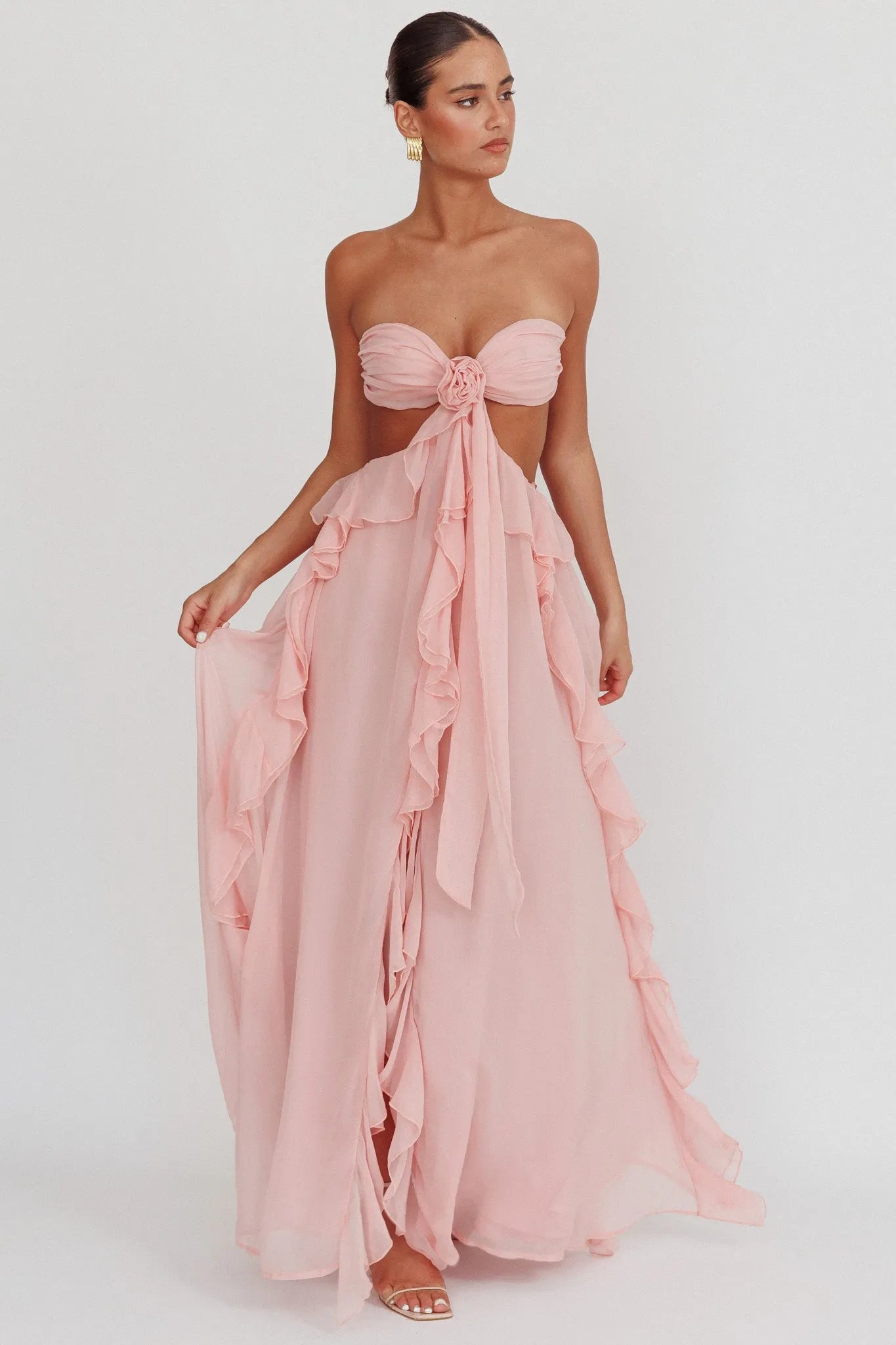 BELLE RUFFLE MAXI DRESS