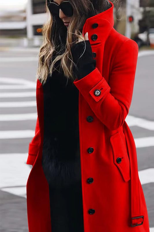 Single-breasted lapel jacket