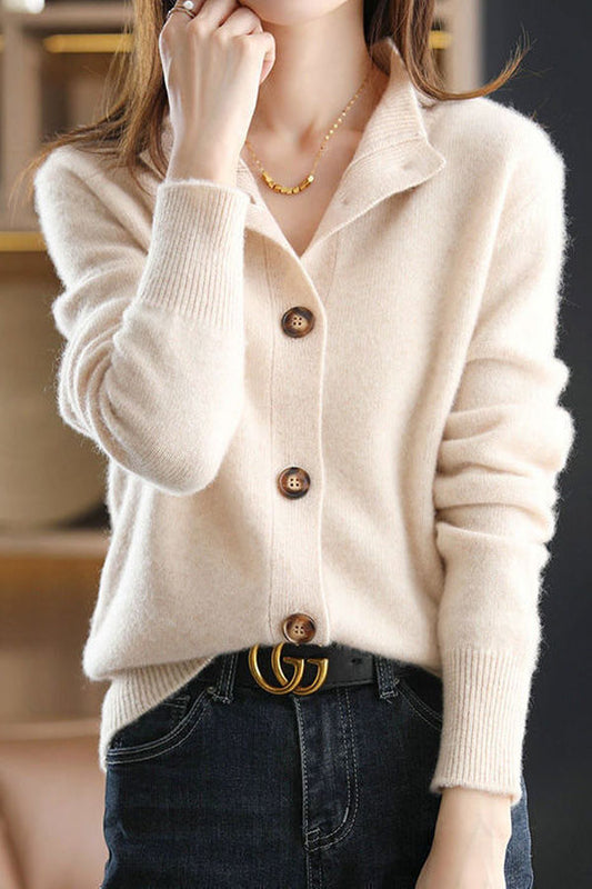 Elegant Knit Cardigan Vintage Luxury Winter Sweater