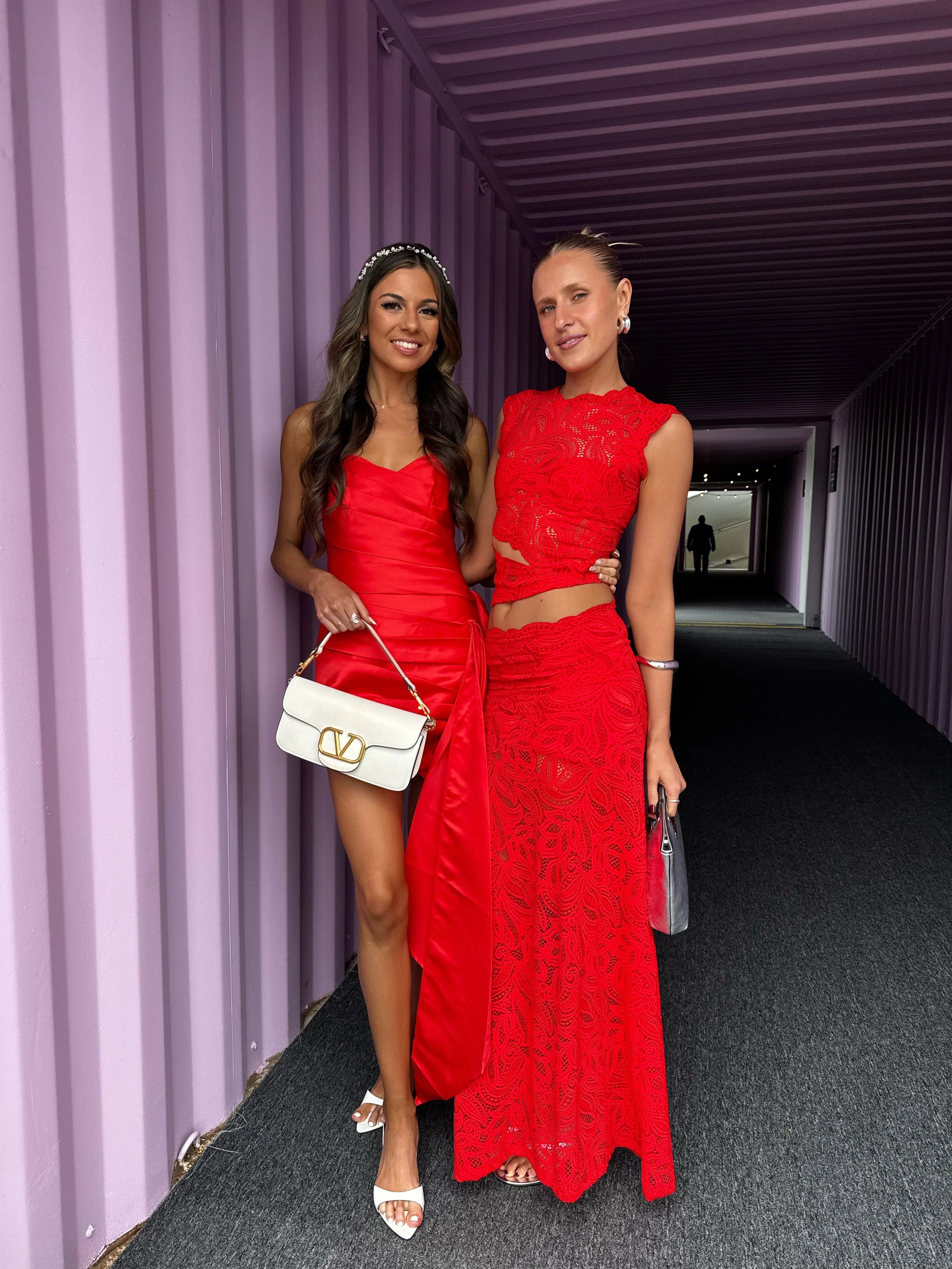 Rocelle Lace Duo Set: Bold Crop Top & Maxi Skirt
