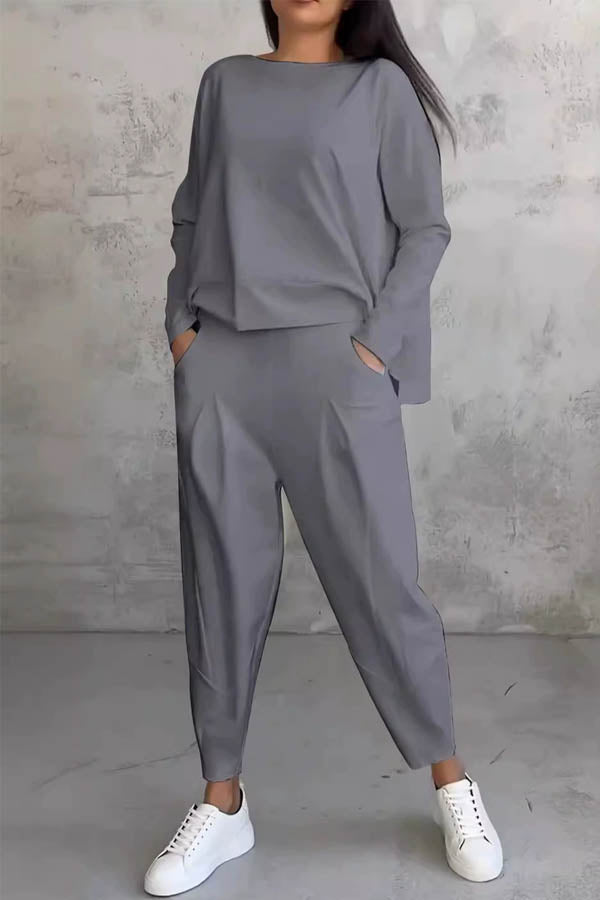 Long Sleeve Sweatshirt Haren Pants Set