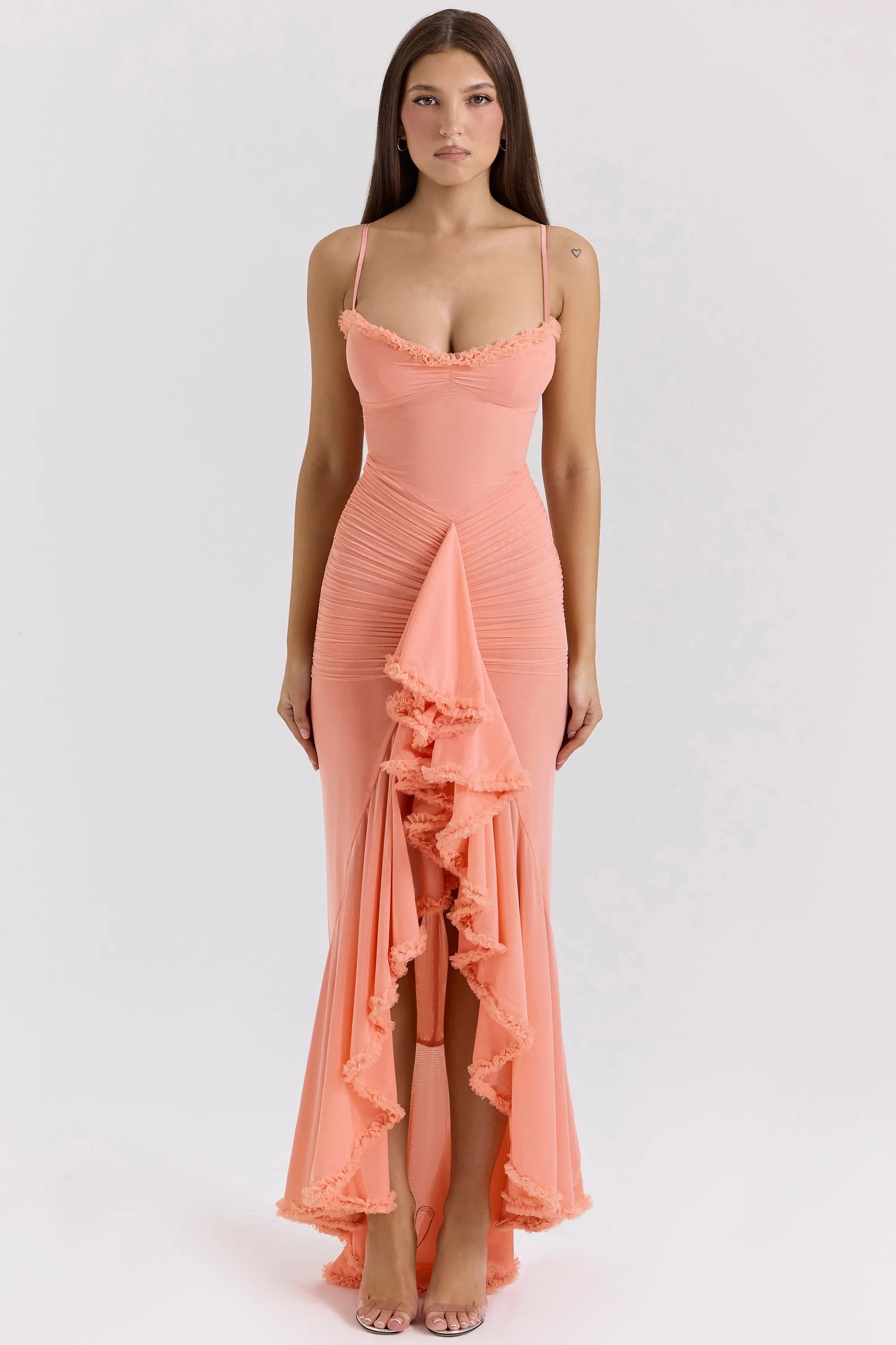 Statement Ruffle Front Gown