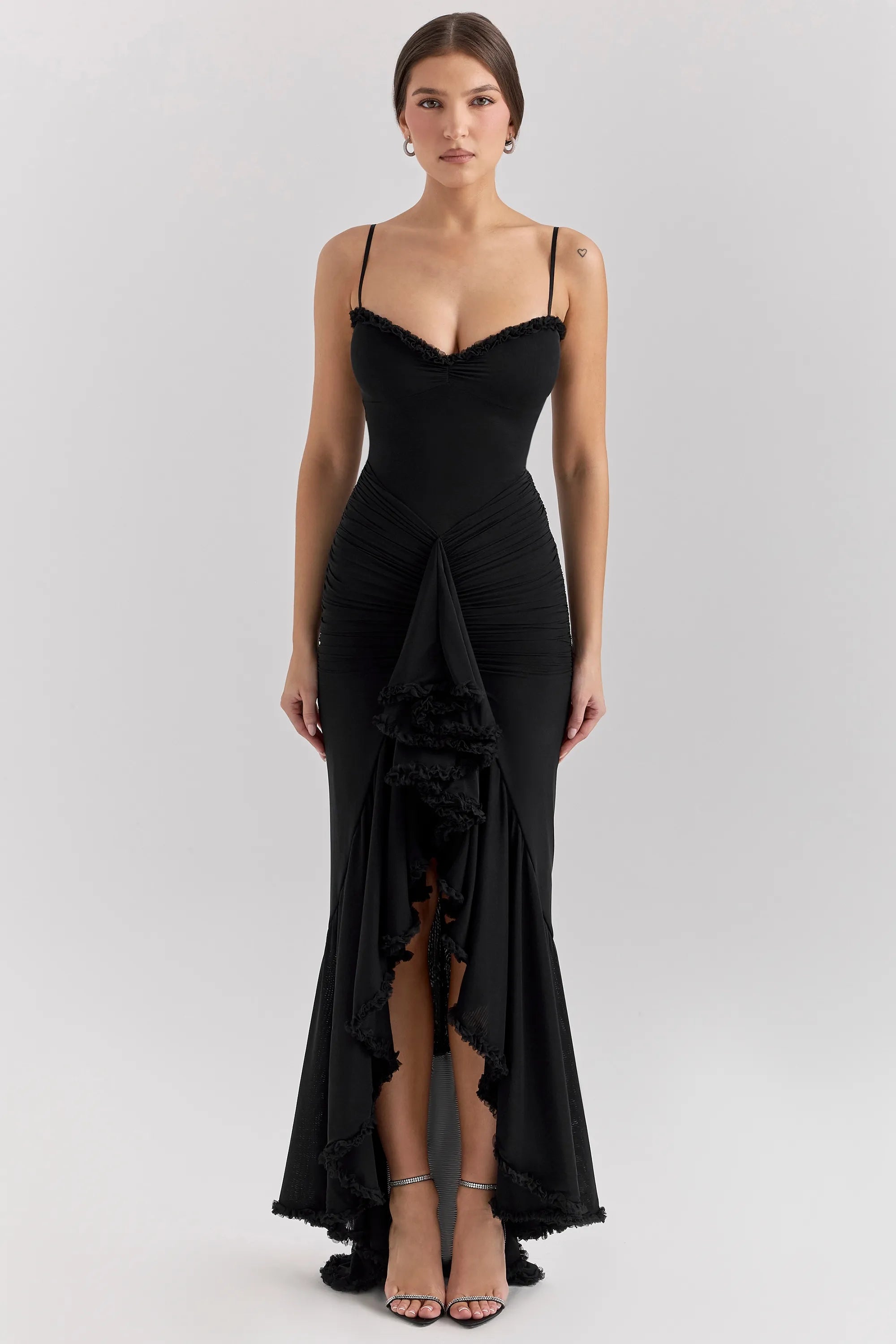 Statement Ruffle Front Gown