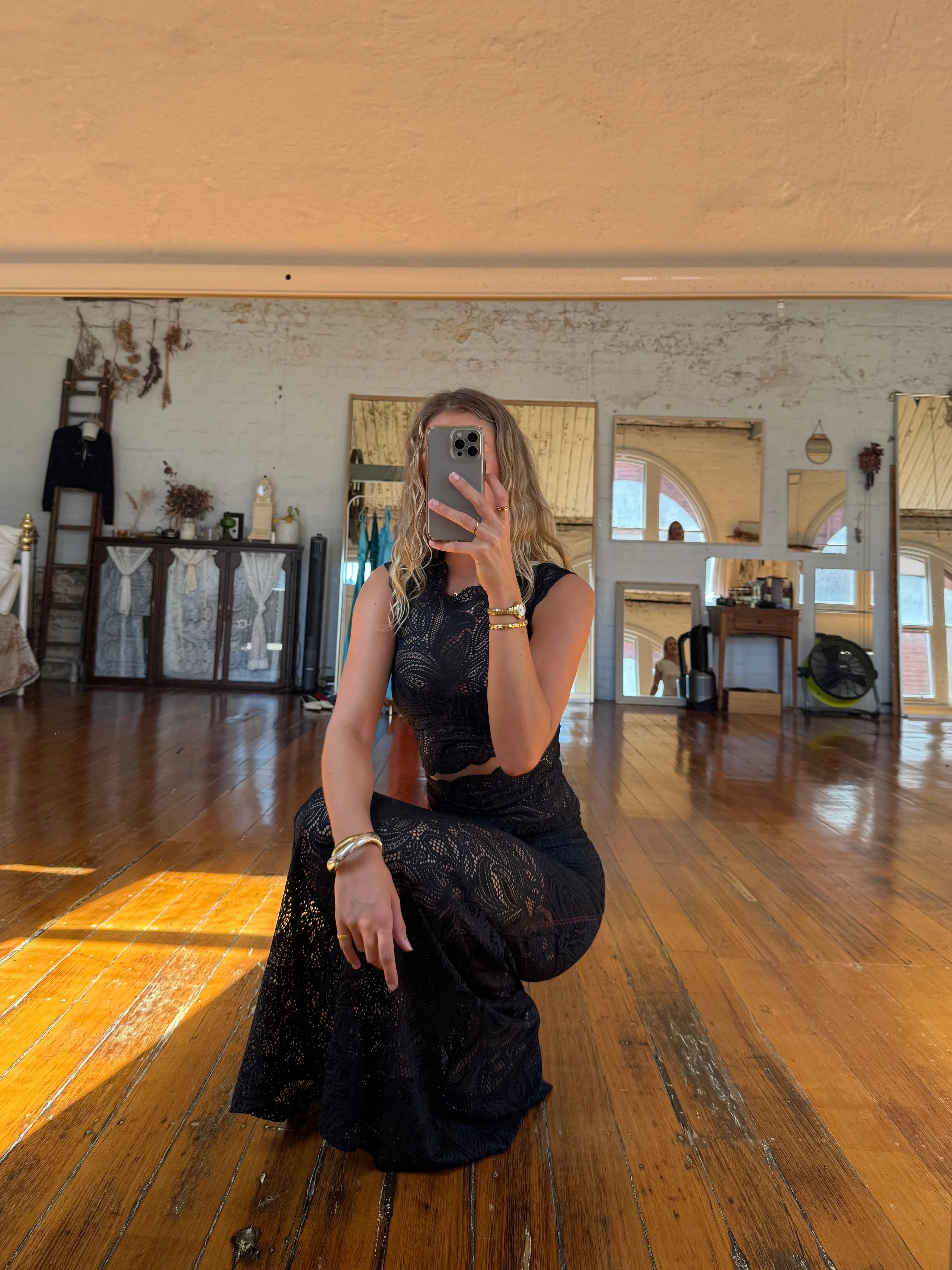 Rocelle Lace Duo Set: Bold Crop Top & Maxi Skirt