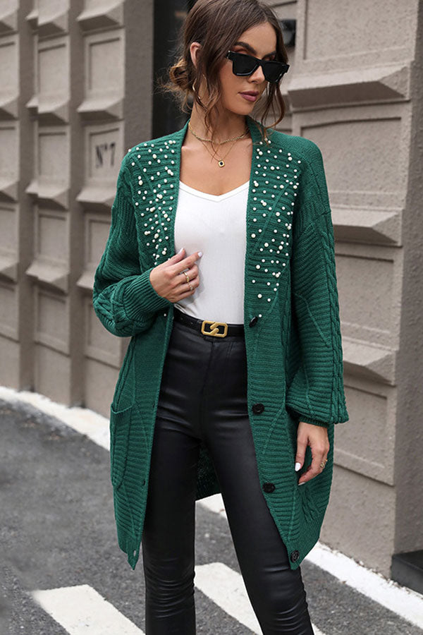 Studded Sweater Cardigan