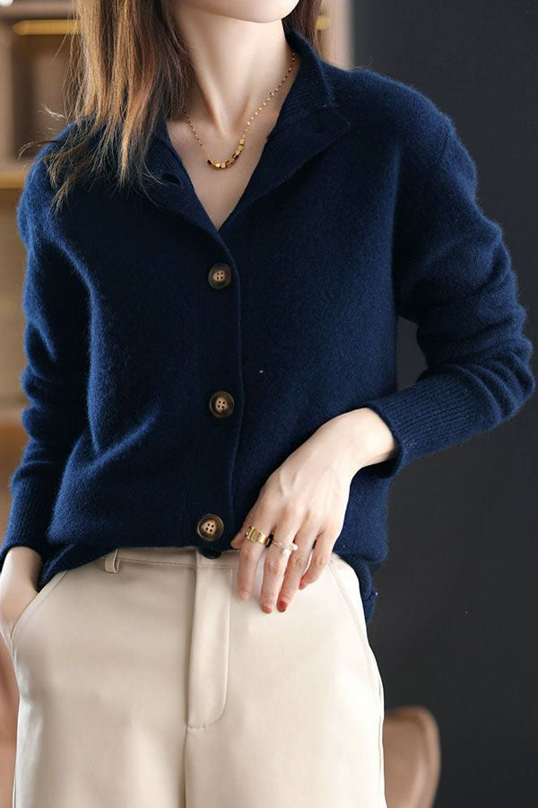 Elegant Knit Cardigan Vintage Luxury Winter Sweater