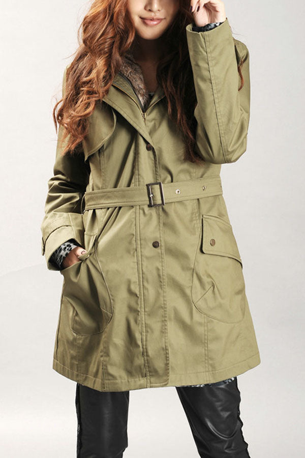 Winter Thicken Fur Lining Warm Parka Coat