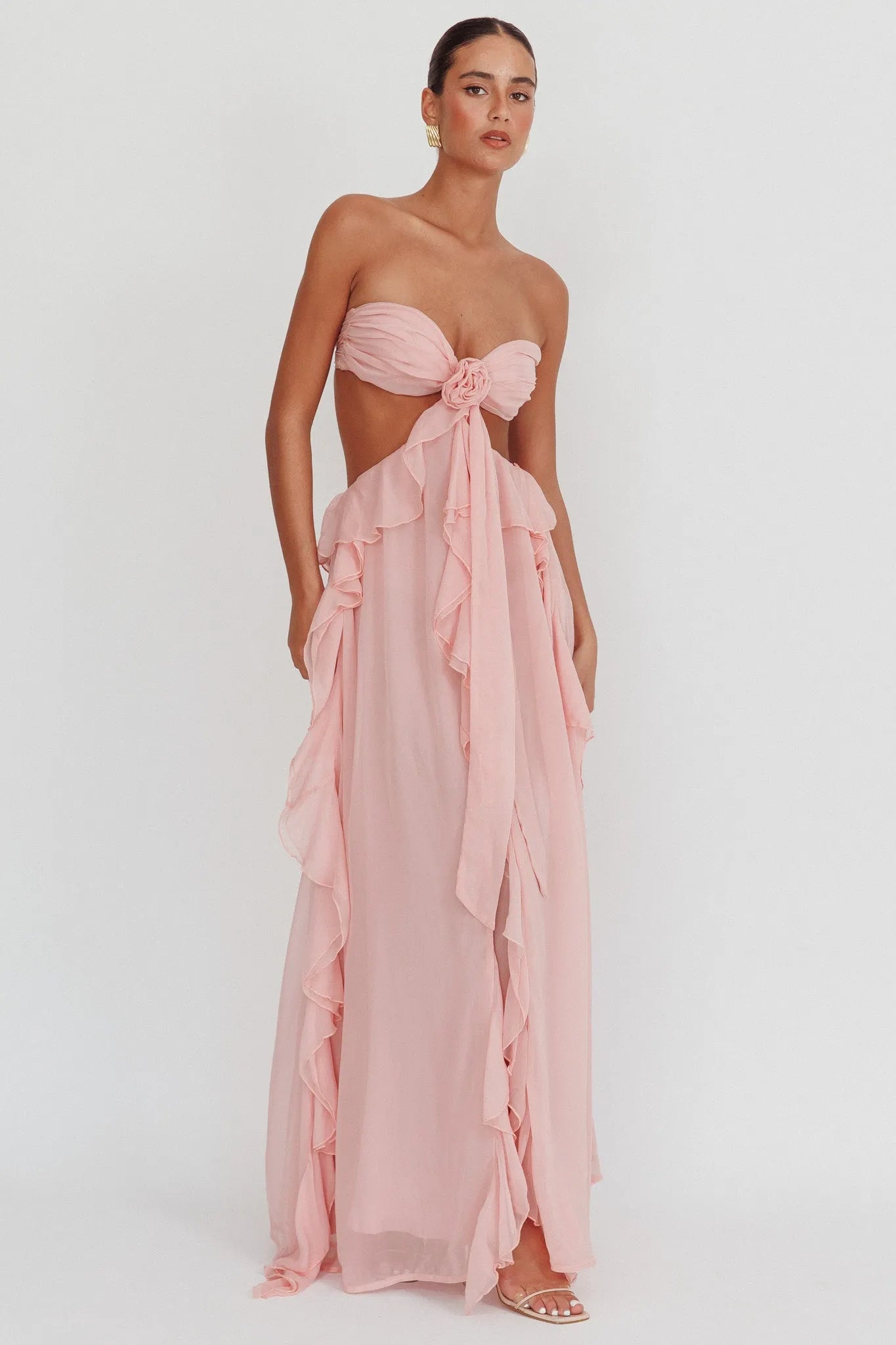 BELLE RUFFLE MAXI DRESS