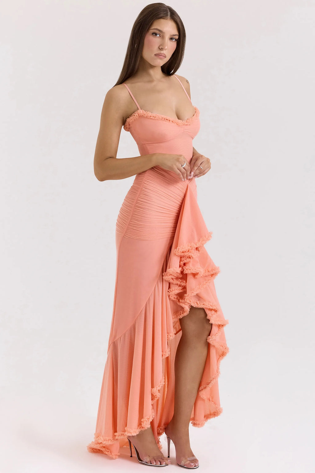 Statement Ruffle Front Gown