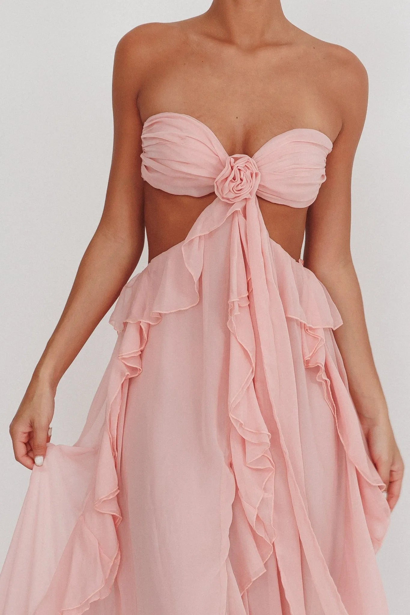 BELLE RUFFLE MAXI DRESS