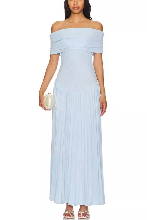 Field of Dreams Maxi Dress in Soft Blue