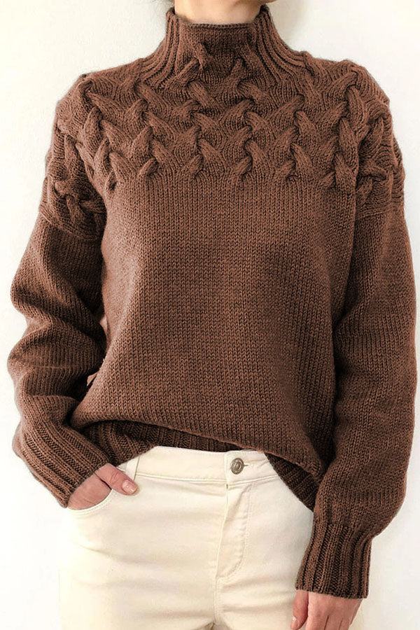 3D Embossed Lantern Sleeve Sweater