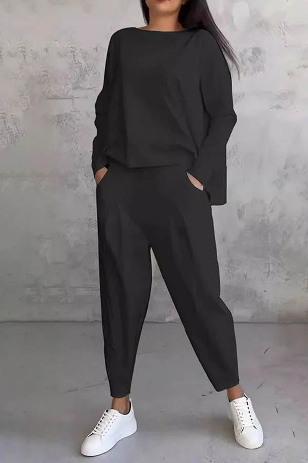 Long Sleeve Sweatshirt Haren Pants Set