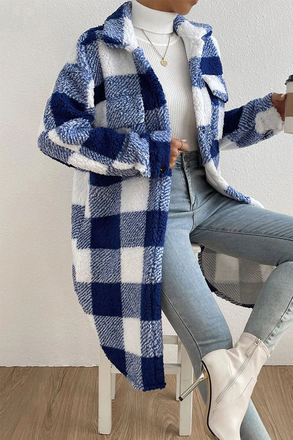 Plush Plaid Jacket