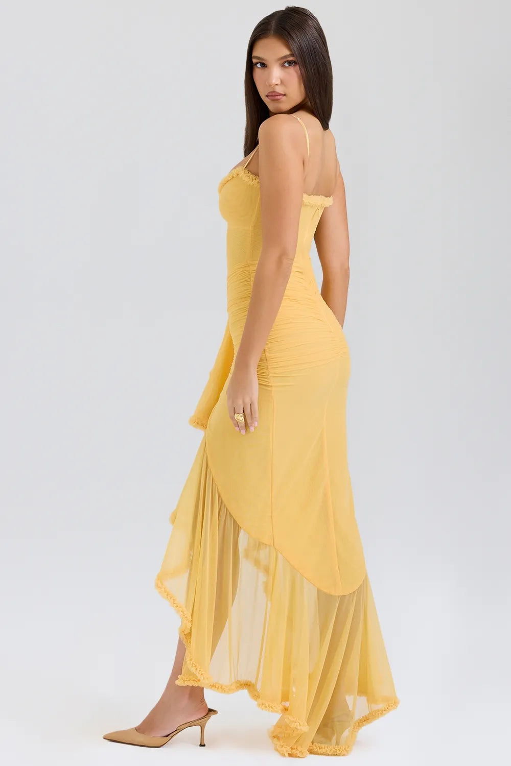 Statement Ruffle Front Gown