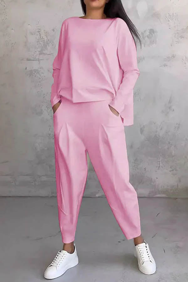 Long Sleeve Sweatshirt Haren Pants Set