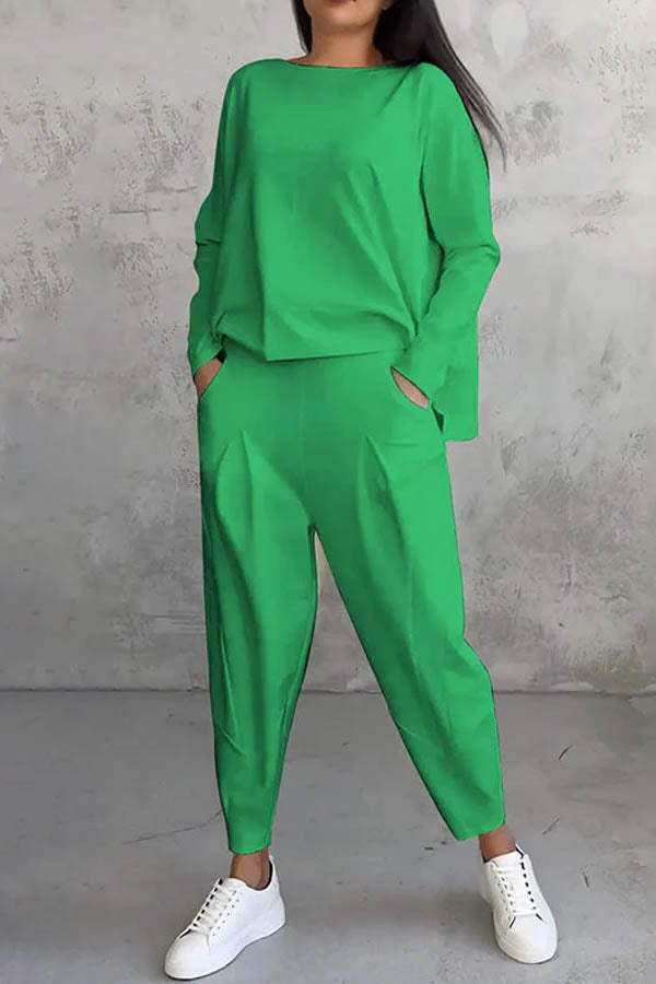 Long Sleeve Sweatshirt Haren Pants Set