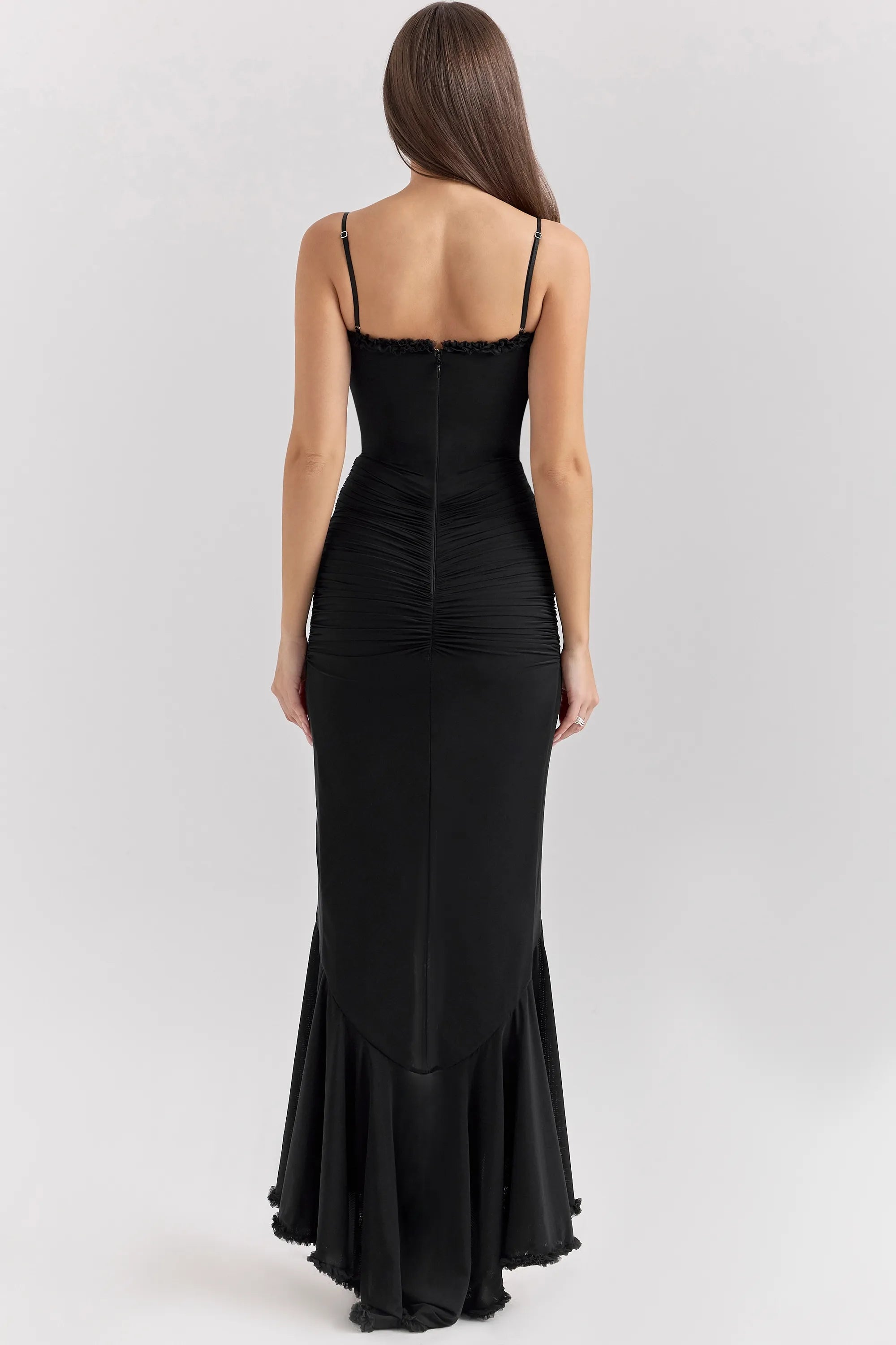 Statement Ruffle Front Gown