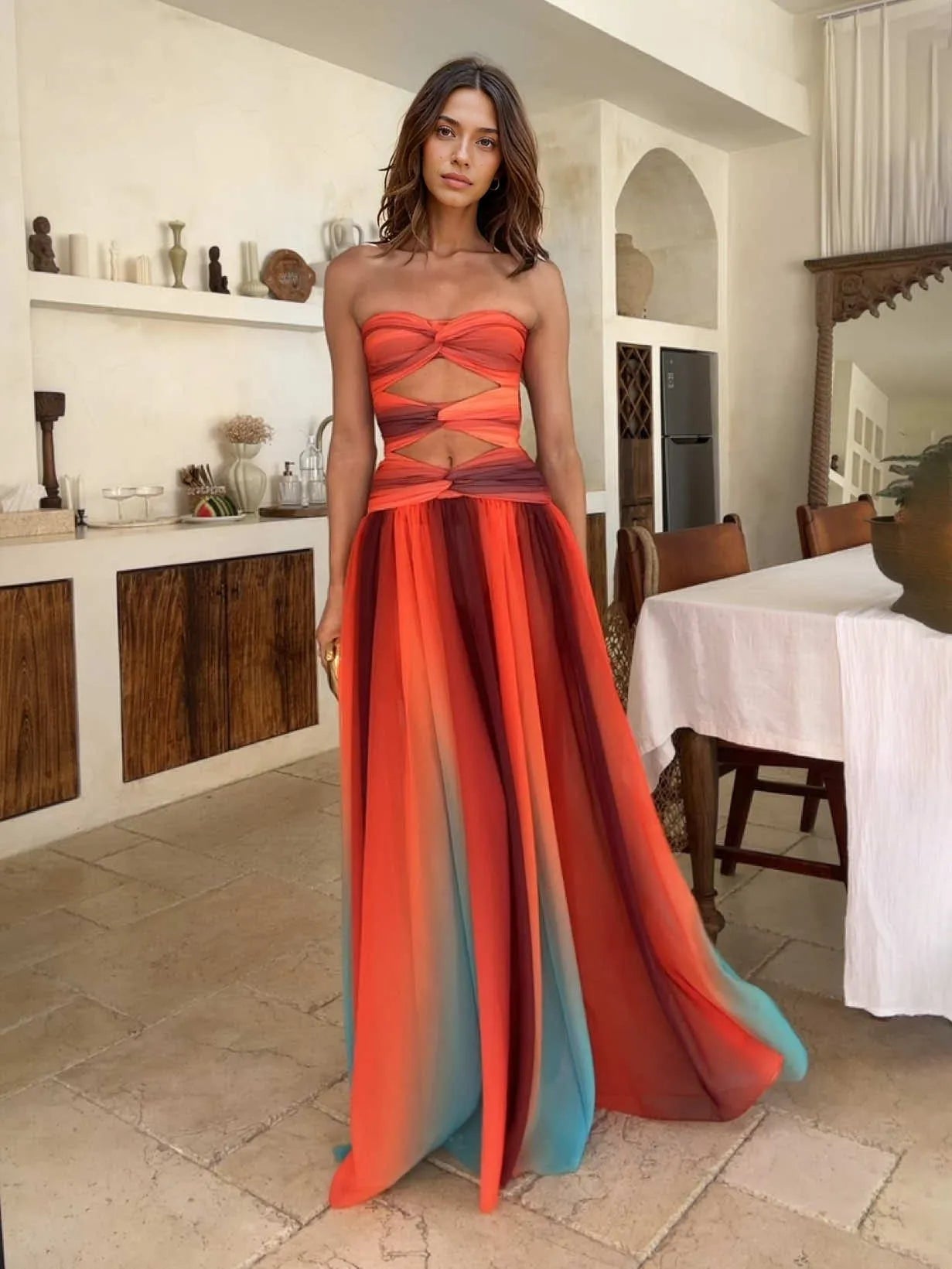 Gradient Color Elegant Dress