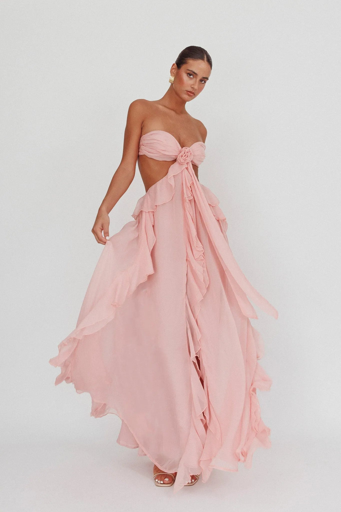 BELLE RUFFLE MAXI DRESS