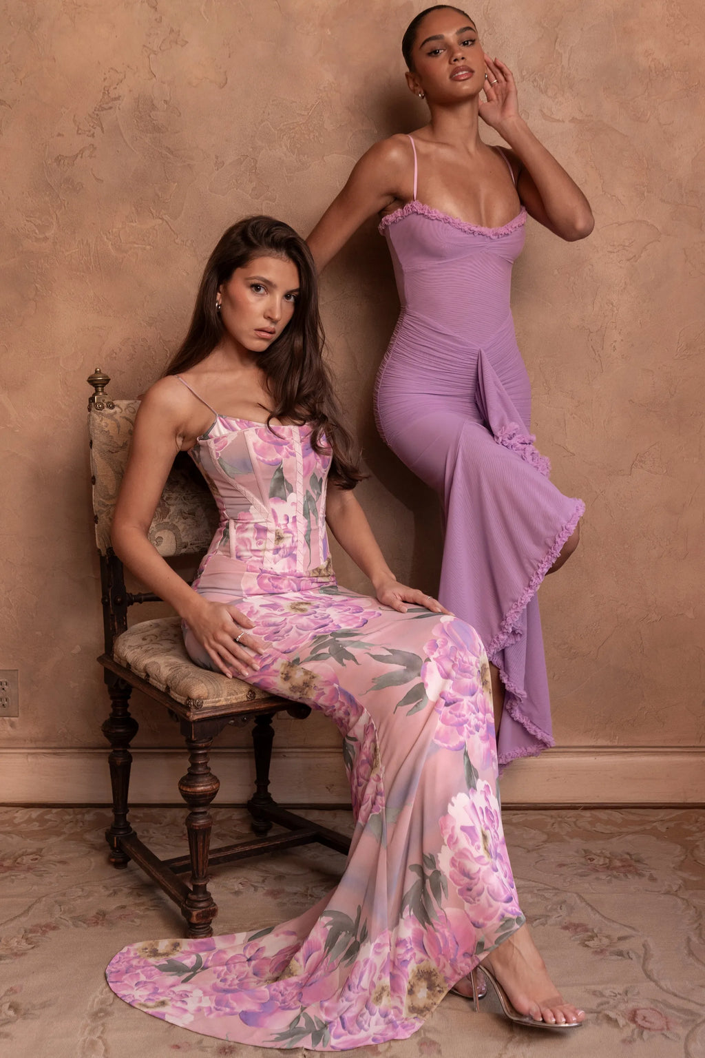 Statement Ruffle Front Gown