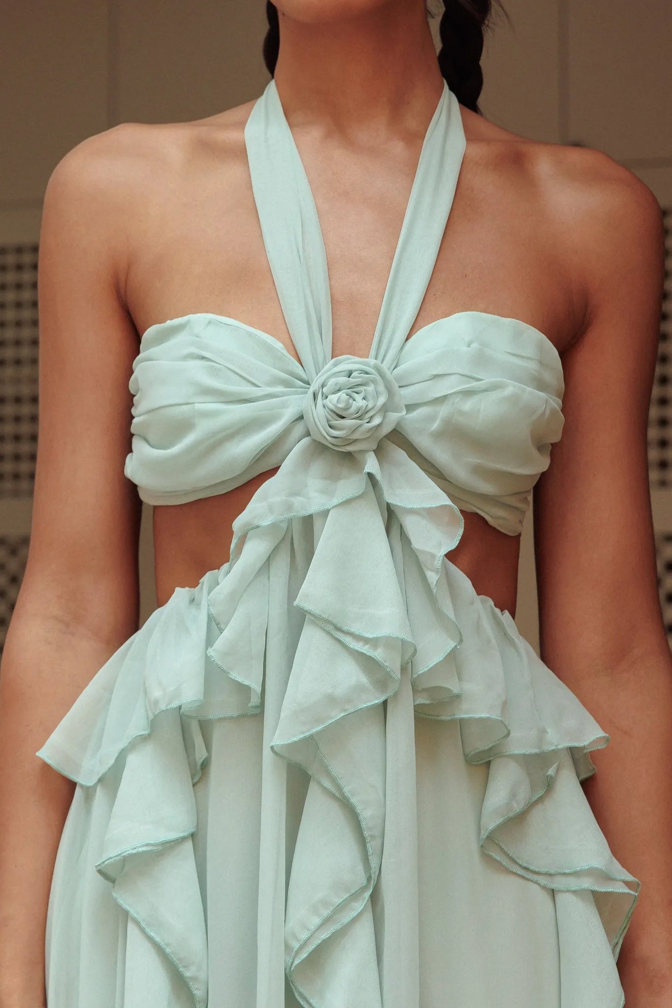 BELLE RUFFLE MAXI DRESS