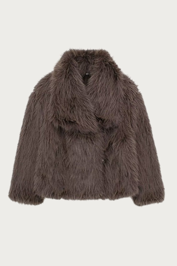 Fall and Winter Puffy Fur Coat