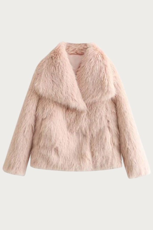 Fall and Winter Puffy Fur Coat