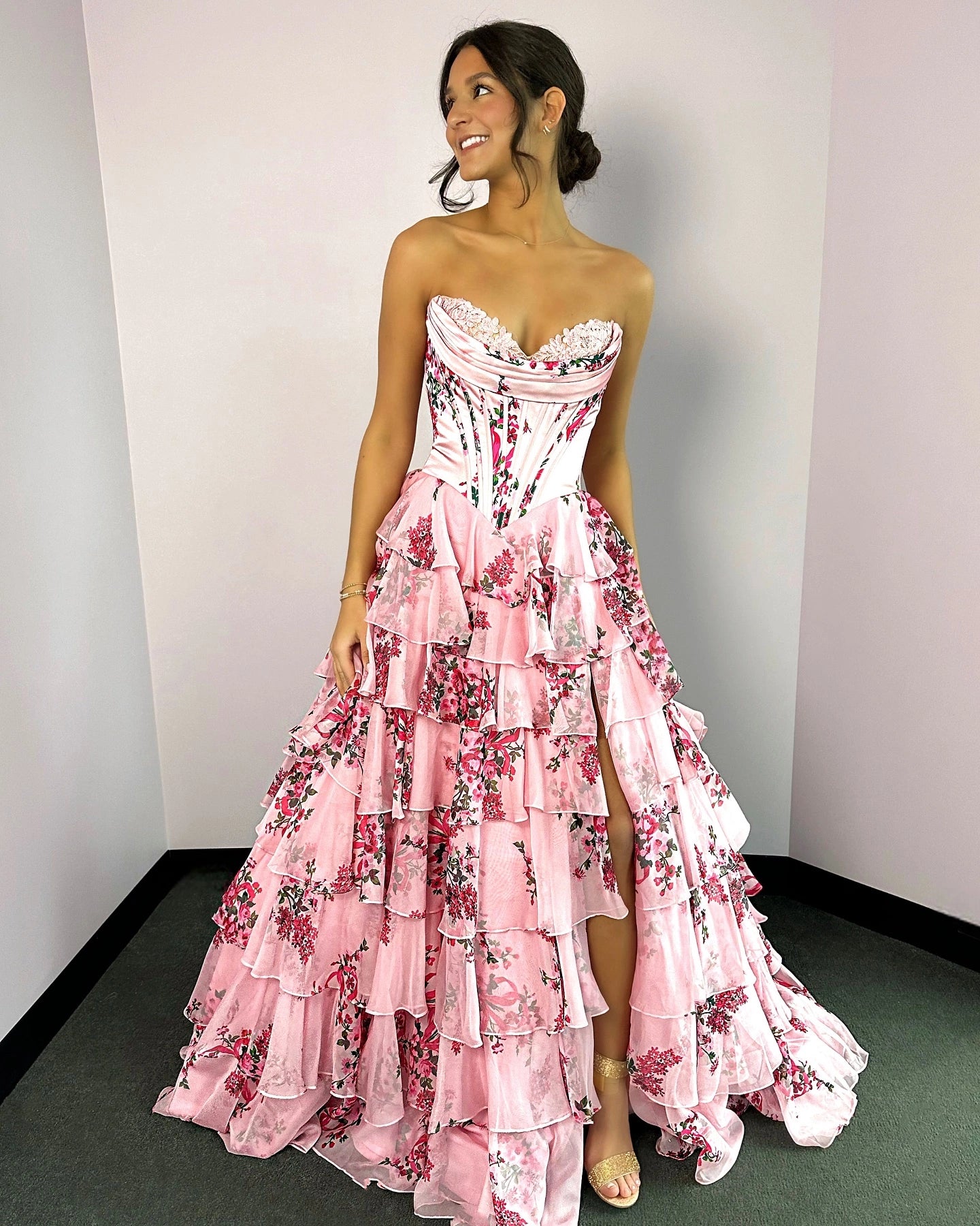 Dreamy Strapless Empire Waist Prom Dress