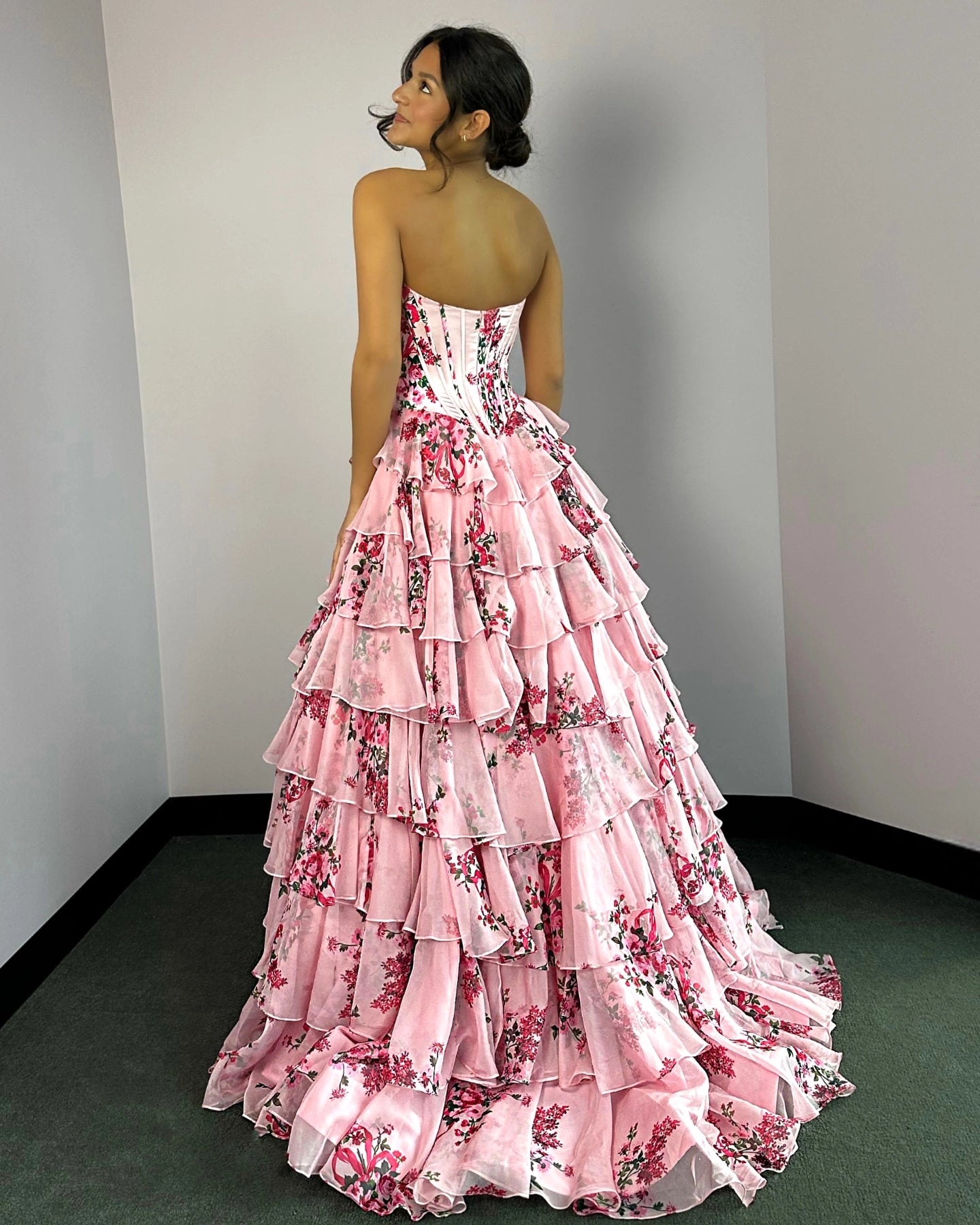 Dreamy Strapless Empire Waist Prom Dress
