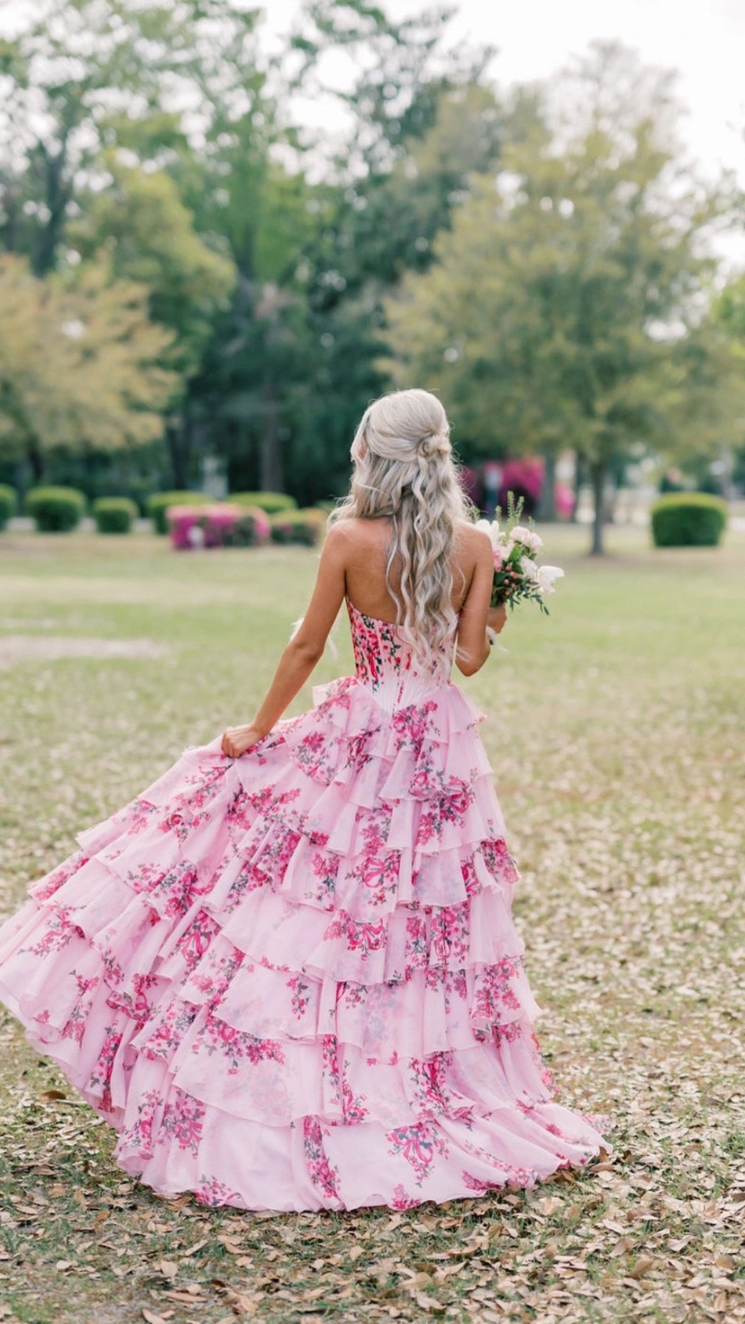 Dreamy Strapless Empire Waist Prom Dress