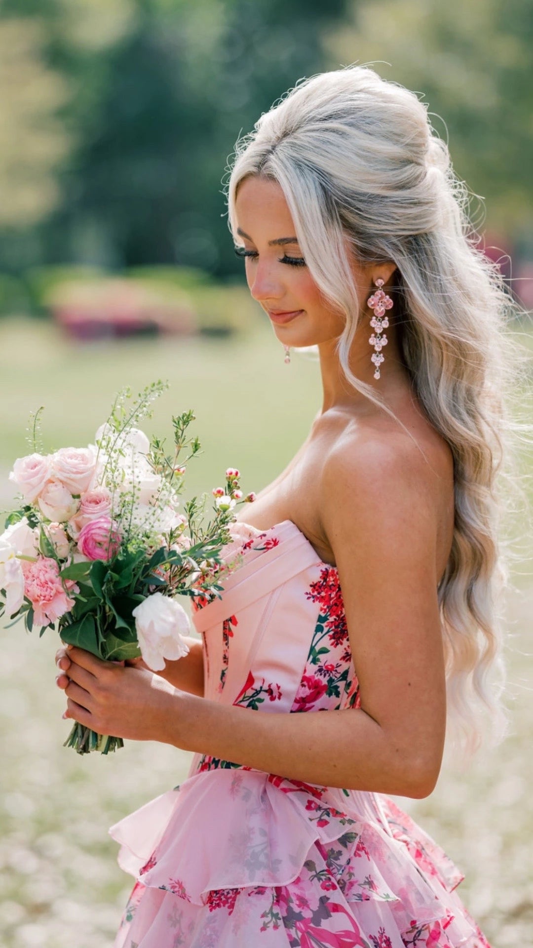 Dreamy Strapless Empire Waist Prom Dress